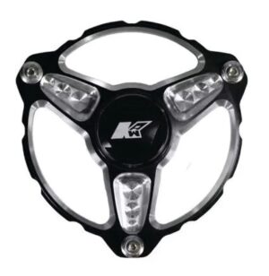 KEIZER ALUMINUM WHEELS, INC. Front Hub 3 Pin Micro LH w/Bearing Black 10P3-LH