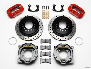 WILWOOD Rear Disc Brake Kit Big Ford Red Caliper Drilled 140-11389-DR