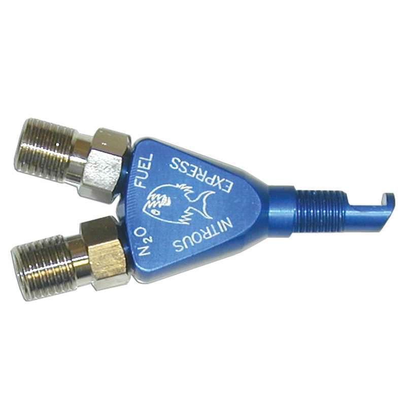 NITROUS EXPRESS Piranha Nitrous Nozzle Blue Anodized 70000