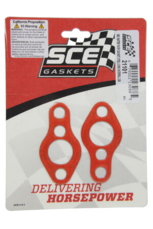SCE GASKETS SBC Water Pump Gasket Set w/Steel Carrier 2pk 21101