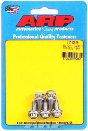 ARP S/S Bolt Kit – 12pt. (5) 1/4-28 x .515 711-0515