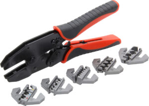 QUICKCAR RACING PRODUCTS Ratcheting Wire Crimper with Dies 50-395
