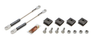 DRAG RACE SOLUTIONS Mild Stl Weld On Tether Kit Collector Tethers 4040-WMS-BLK