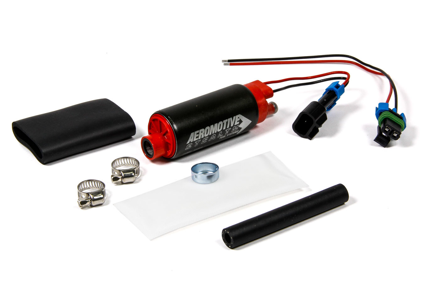 AEROMOTIVE 340 Stealth Fuel Pump – Center In/Offset Out E85 11569