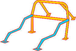 CHASSIS ENGINEERING Pro Street Side Bar Kit 1-3/4 x 0.134 DOM C/E3213