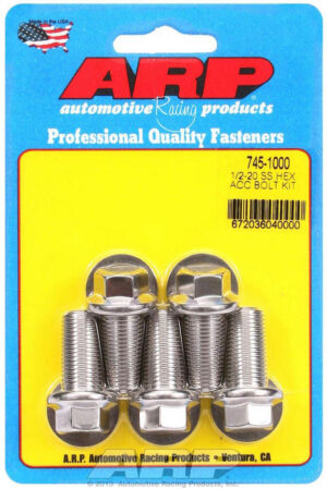 ARP S/S Bolt Kit – 6pt. (5) 1/2-20 x 1.000 745-1000