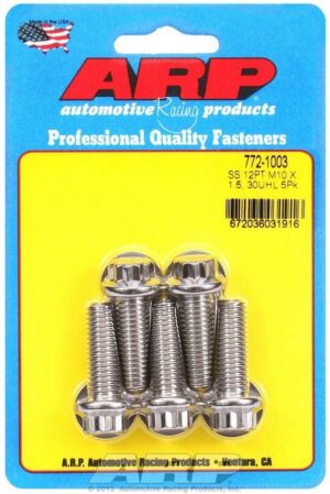 ARP Bolt Kit – SS 12pt 5pk 10mm x 1.50 x 30mm 772-1003