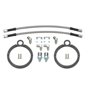 WILWOOD Flexline Kit 12in 3/8-24 to 90 Deg Clamp-On Tab 220-17289