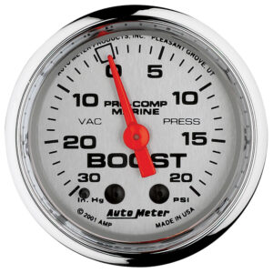 AUTOMETER 2-1/16 PC Marine Gauge Vac/Boost 30HG/20PSI 200774-35