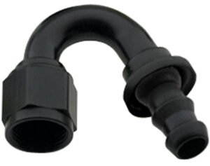 FRAGOLA Hose Fitting #6 150 Deg Push Lock Black 215006-BL