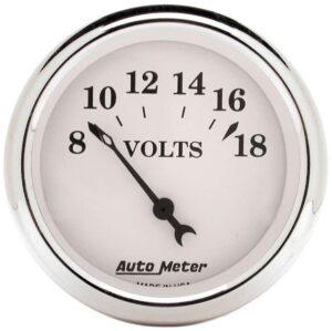 AUTOMETER Old Tyme White 2 1/16in Voltmeter 8-18 1692