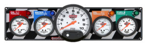 QUICKCAR RACING PRODUCTS 4 Gauge Panel W/ 5in Tach 61-6051