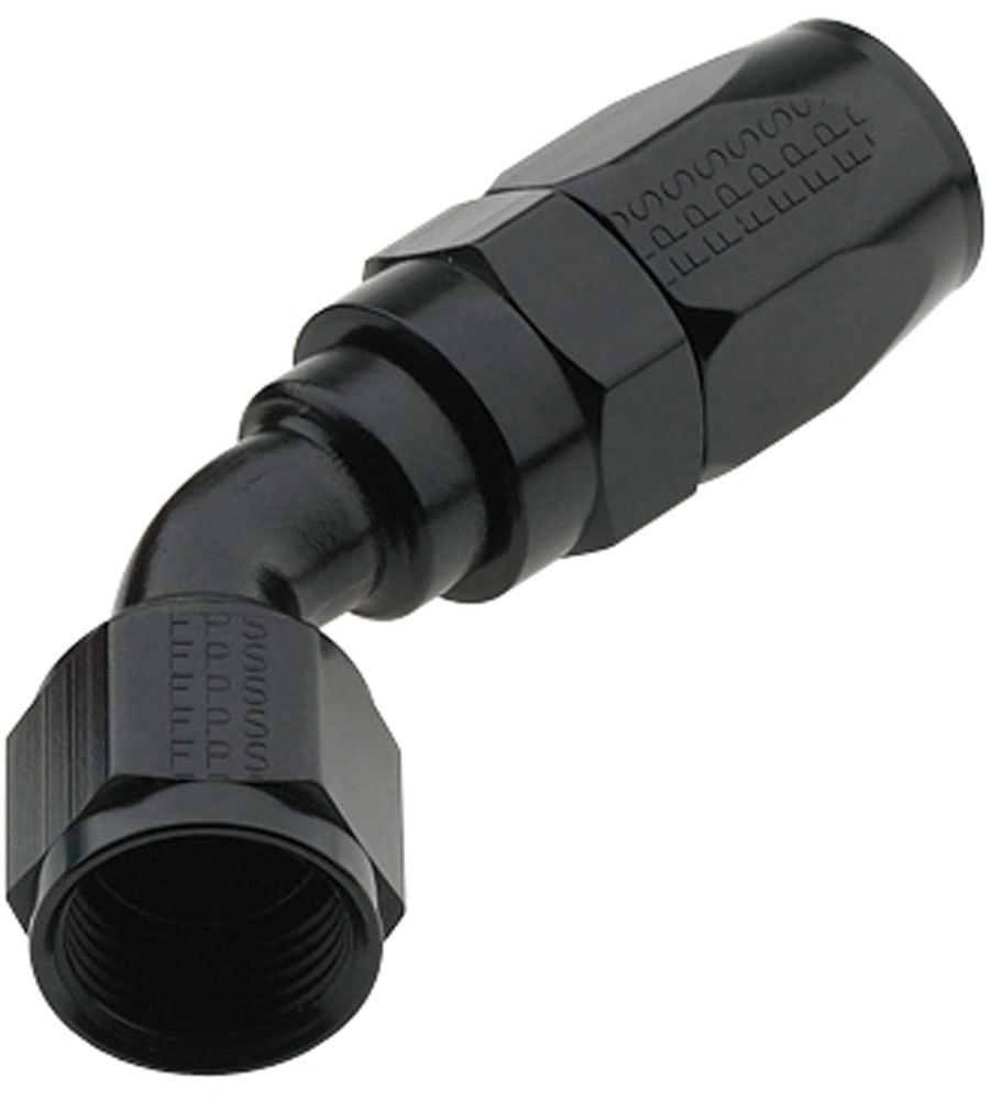 FRAGOLA Hose Fitting #12 45 Deg Pro-Flow Black 224512-BL