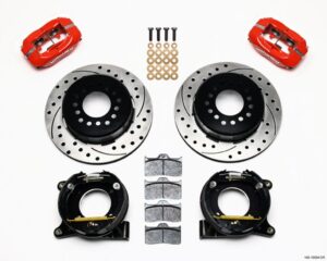 WILWOOD 63-87 GM C10 P/U Rear Brake Kit Red Caliper 140-10094-DR