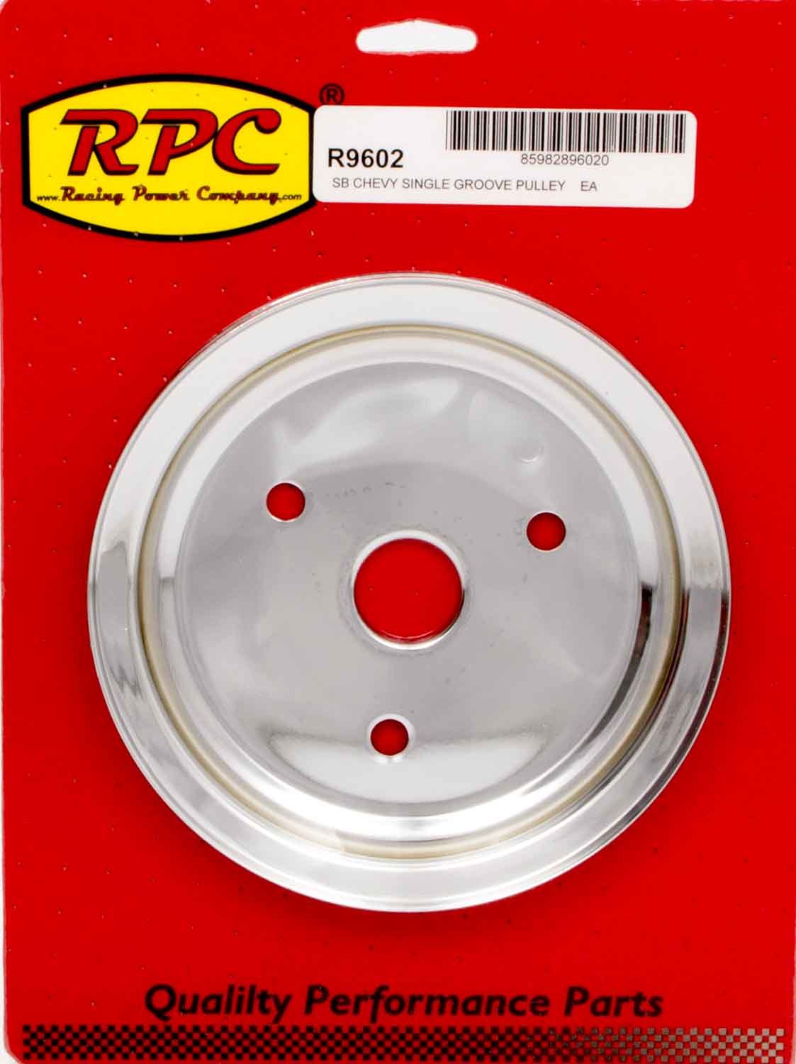 RACING POWER CO-PACKAGED Chrome Steel Crankshaft Pulley SBC Short Wp 6.8 R9602