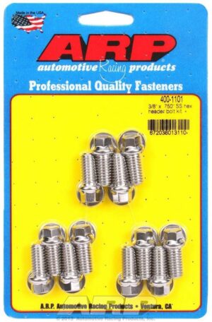 ARP S/S Header Bolt Kit – 3/8 x .750 UHL (12) 400-1101