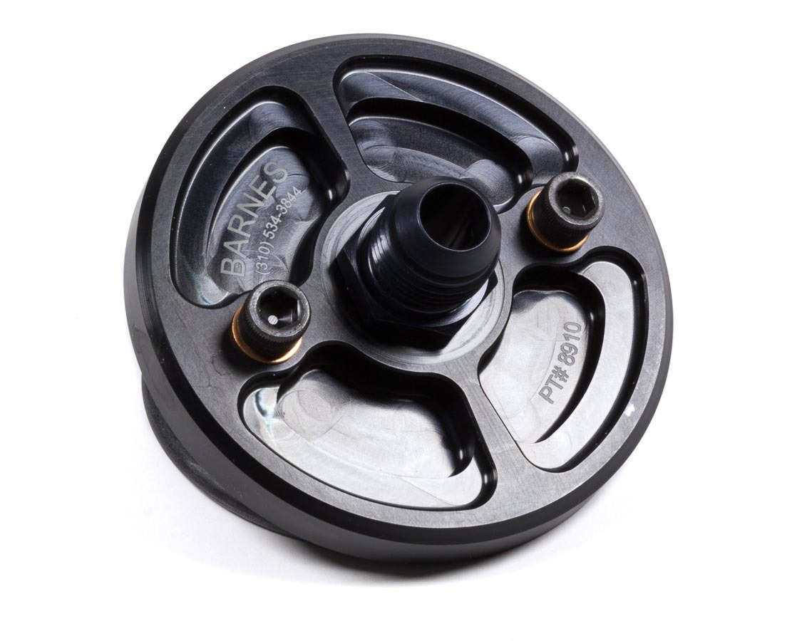 BARNES Billet Oil Filter Block Off Plate -10 Fitting 8910-10