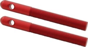 ALLSTAR PERFORMANCE Aluminum Hood Pins 3/8in Red 2pk ALL18488
