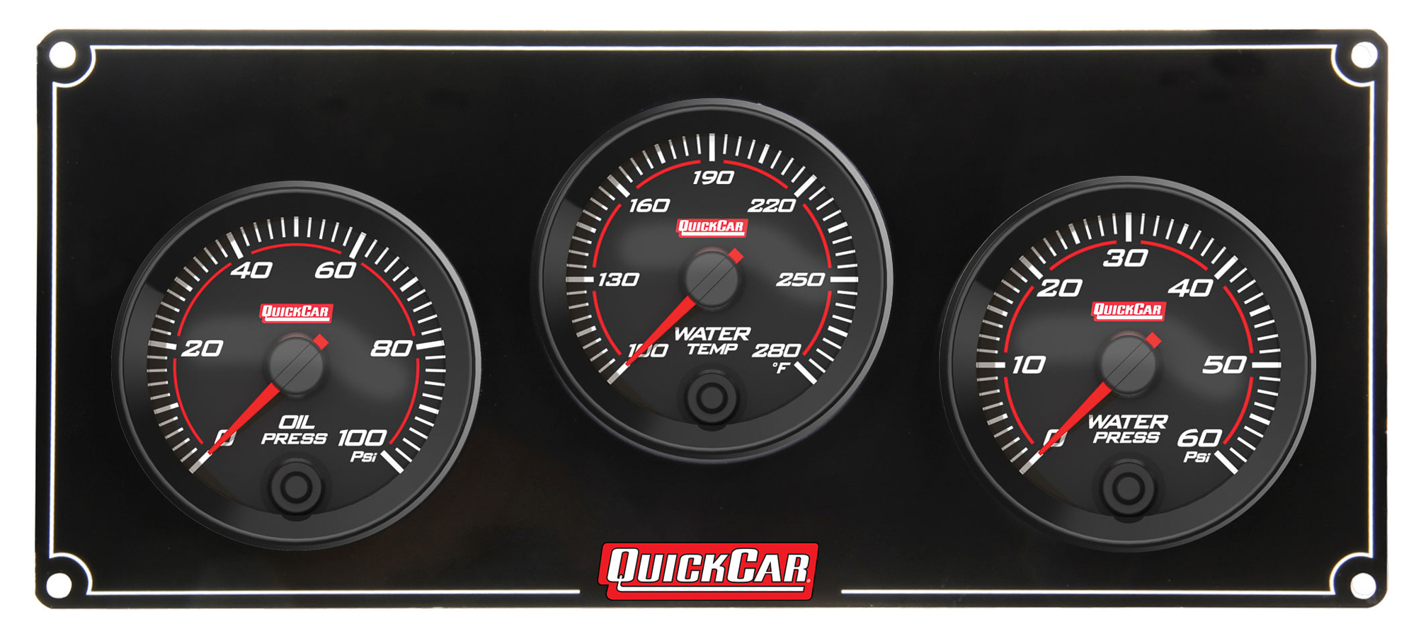 QUICKCAR RACING PRODUCTS Redline 3 Gauge Panel OP/WT/WP 69-3016