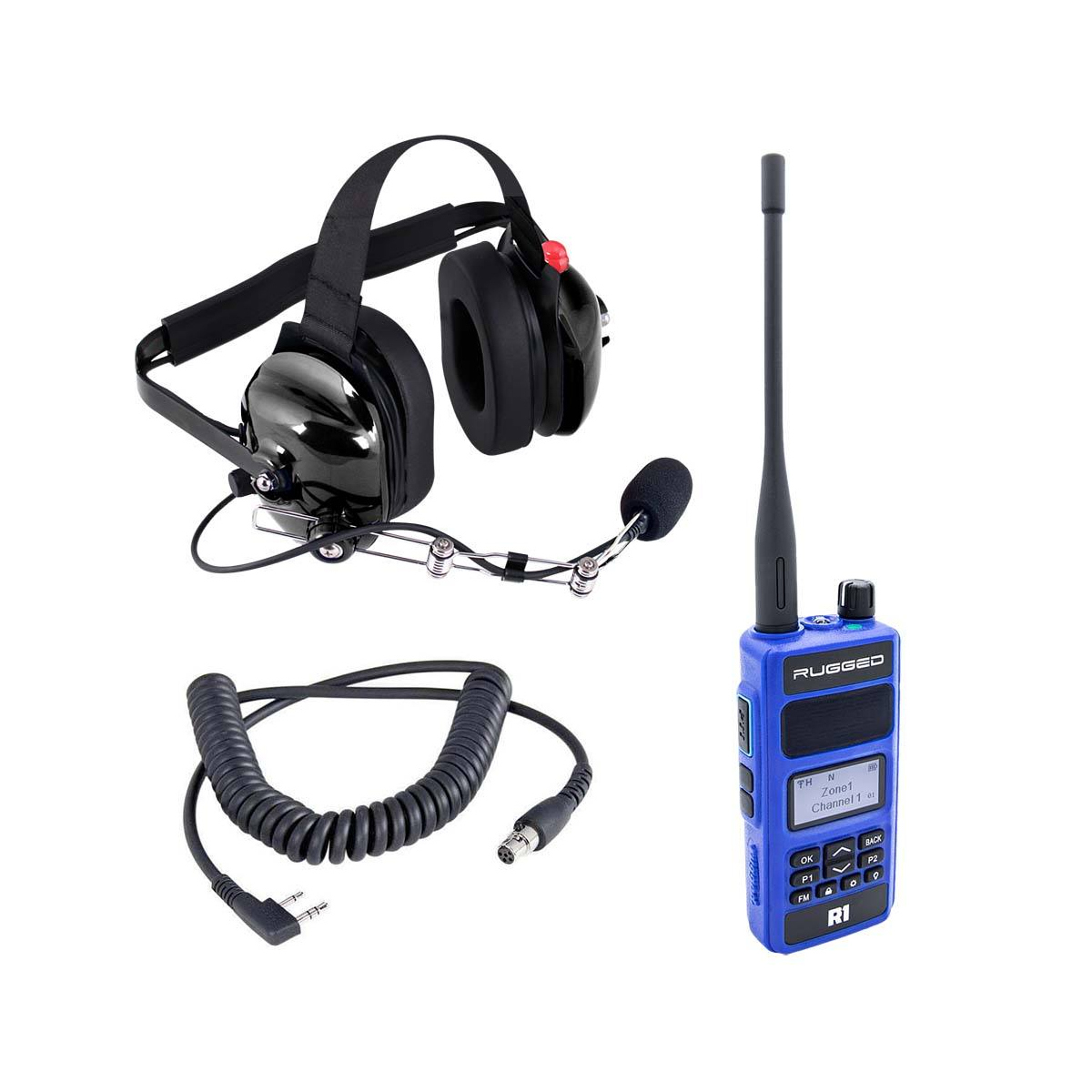 RUGGED RADIOS Radio Kit Crew Chief Spotter R1 UHF/VHF CREW-R1