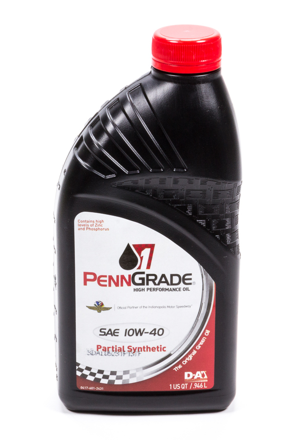 PENNGRADE MOTOR OIL 10w40 Racing Oil 1 Qt Partial Synthetic BPO71446