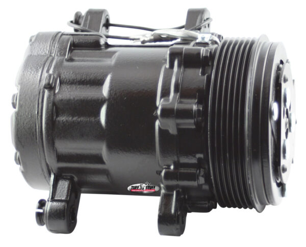 TUFF-STUFF Peanut A/C Compressor 6 Groove Pulley Black 4517NC6GBLA