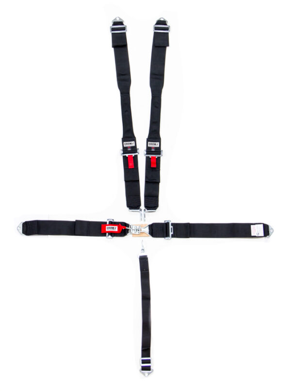 CROW SAFETY GEAR 5-Pt Harness Small Latch Blk Hans Bolt In Pull Do 11004DB