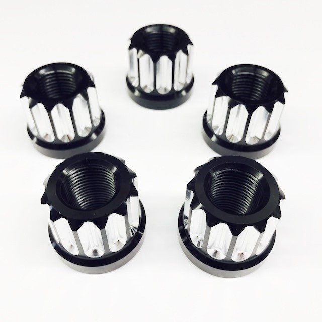 DRAG RACE SOLUTIONS Billet Aluminum 12pt Lug Nuts 5/8 5pk 7505-625M