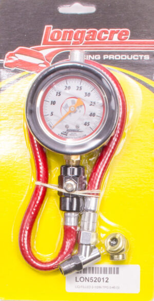 LONGACRE Tire Gauge 0-45PSI 2.5in GID Deluxe 52-52012
