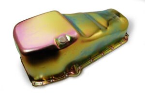 RACING POWER CO-PACKAGED Oil Pan SB Chevy 1965-79 Lh Dipstick – Zinc R9005Z