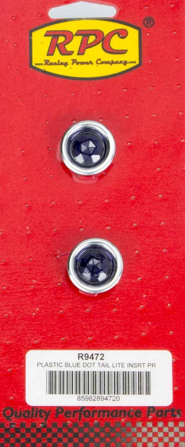 RACING POWER CO-PACKAGED Blue Dot Taillight Insert Each R9472