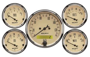 AUTOMETER A/B 5pc. Gauge Kit w/ Elec. Speedo – Metric 1809-M