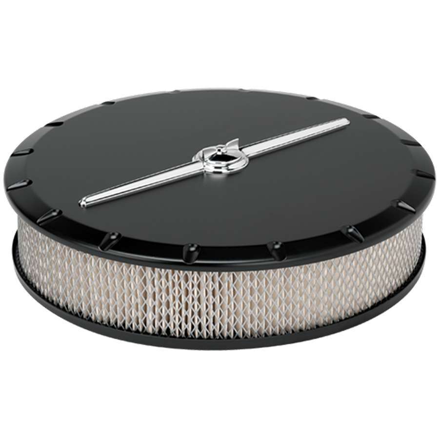 BILLET SPECIALTIES 14in Air Cleaner Strmlne Black 15824