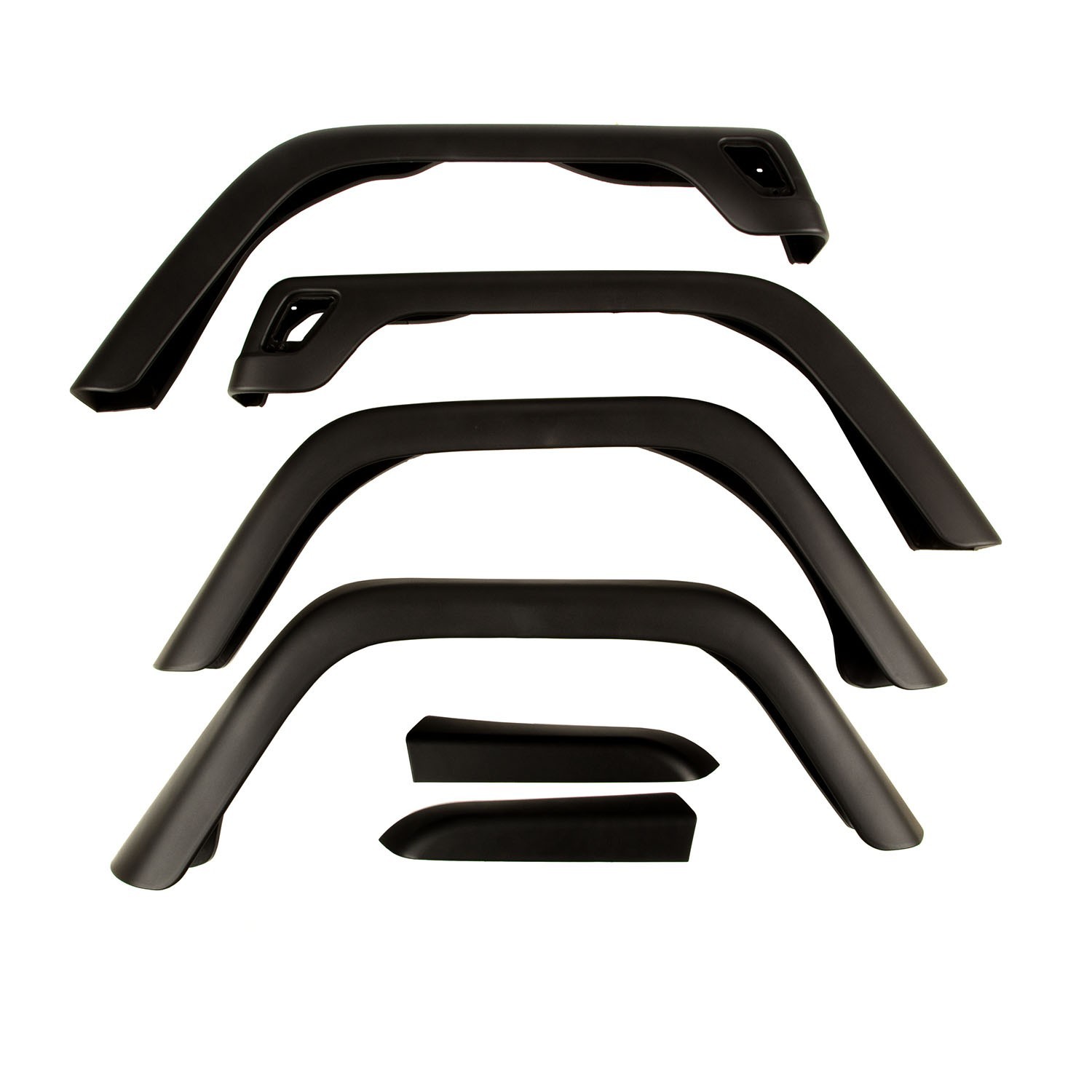 OMIX-ADA 7 Inch Fender Flare Kit Including Hardware; 97- 11608.01