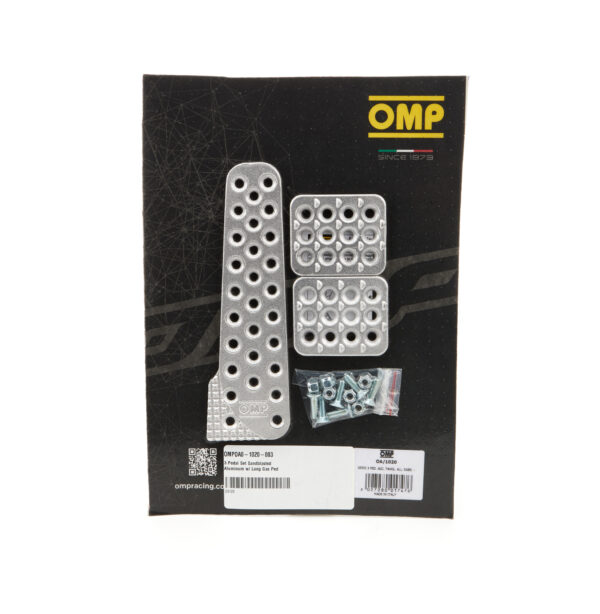 OMP RACING, INC. 3 Pedal Set Sandblasted Aluminum w/ Long Gas Ped OA0-1020-003