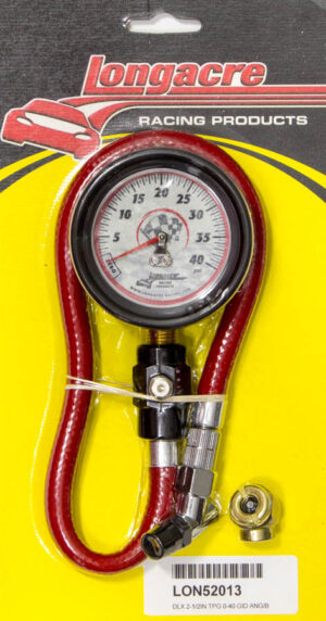 LONGACRE Tire Gauge 0-40PSI 2.5in GID Deluxe 52-52013