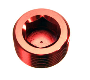 REDHORSE PERFORMANCE 4AN 1/4NPT Pipe Plug Hex Head Red 2/pkg 932-04-3
