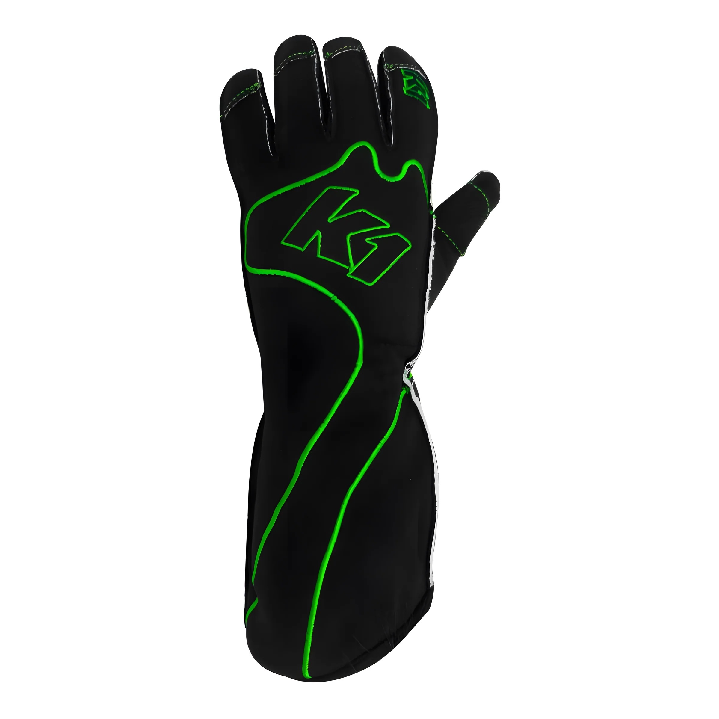 K1 RACEGEAR Gloves Karting RS1 Youth 2X-Small Black/Green 13-RS1-V-2XS