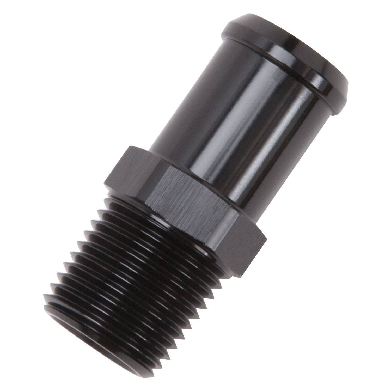 EDELBROCK Hose End Straight 3/4in Barb to 1/2in NPT Male 8183