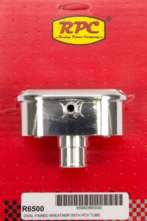 RACING POWER CO-PACKAGED Alum Finned PCV Breather Polished R6500