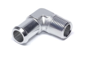 EDELBROCK Hose End  90-deg 1/2npt to 3/4 Barb  Clear 8166