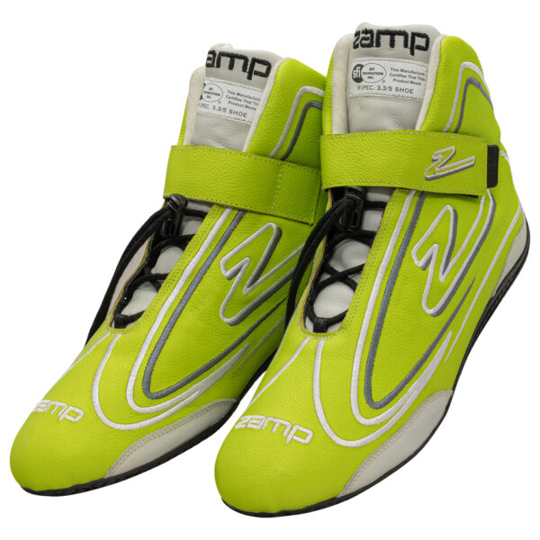 ZAMP Shoe ZR-50 Neon Green Size 9 SFI 3.3/5 RS003C0908