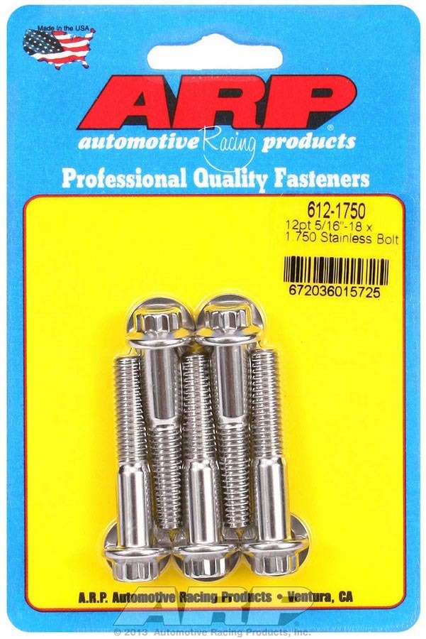 ARP S/S Bolt Kit – 12pt. (5) 5/16-18 x 1.750 612-1750