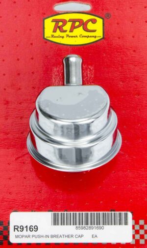 RACING POWER CO-PACKAGED Mopar Style Chrome Breather w/Tube R9169