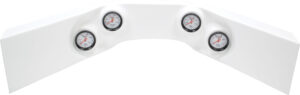 QUICKCAR RACING PRODUCTS Extreme 4-Gauge Molded Dash OP/WT/OT/FP White 61-7024