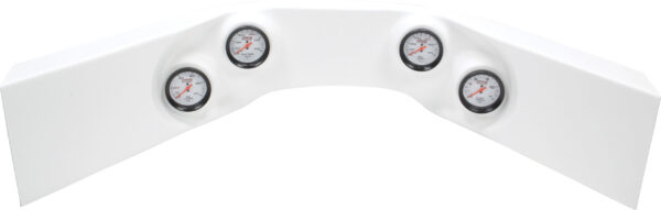 QUICKCAR RACING PRODUCTS Extreme 4-Gauge Molded Dash OP/WT/OT/FP White 61-7024