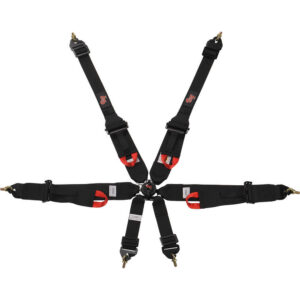 G-FORCE 6pt Harness Camlock HNR Indiv P/U Black  FIA 7622BK