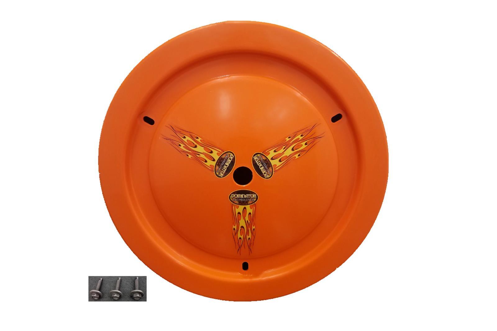DOMINATOR RACE PRODUCTS Wheel Cover Bolt-On Orange 1012-B-OR