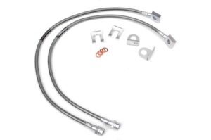 ROUGH COUNTRY 97-06 Jeep TJ Front Stainless Brake Line 89702