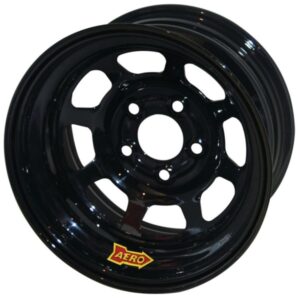 AERO RACE WHEELS 15×8 2in 5.00 Black Spun Extreme Bead 56-185020